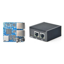 Routeur NanoPi R2S RK3328 1 Go de RAM DDR4 avec BoîTier en MéTal CNC  Routeur Double Port Gigabit SBC SystèMe OpenWrt
