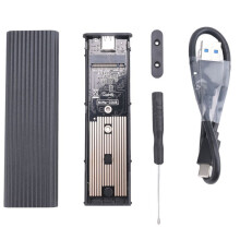 BoîTier SSD M2 BoîTier NVME Adaptateur SSD M.2 Vers USB pour NVME PCIE NGFF M + Clé B 2230/2242/2260/2280 Double Protocole (B)