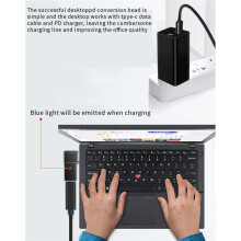 100 W USB-Typ-C-Buchse auf Quadratischen PD-Stecker-Konverter USB-C-Schnellladung für -Laptop--Netzteilanschluss