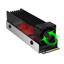 M.2 SSD NVMe Heat Sink M2 2280 Solid State Disk Air Circulation Radiator with Fan Aluminum Heatsink Thermal Pad Cooler