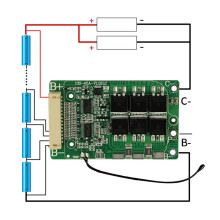Lithium Battery Balanced BMS 13S 48V 15A 20A 30A 18650 Packs Charging PCB PCM for E-Bike/Power Bank Solar (15A)