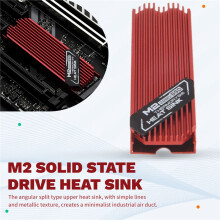 Ultradunne M.2 SSD Koellichaam M2 2280 Solid State Harde Schijf Aluminium Koellichaam Koeler Koeling Thermische Pad Rood