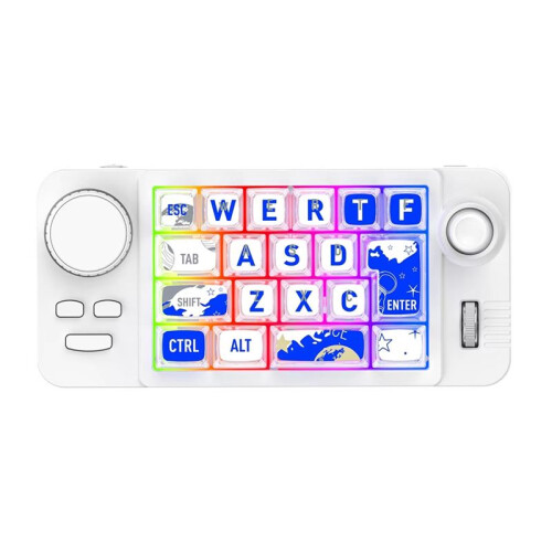 Hot Swap  Wireless Mechanical Keyboard with Volume Scroll RGB Backlit Wired Keyboard Programmer Gaming Keypad,A