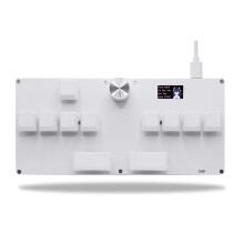 CM51 OSU Gaming Tangentbord Vit Rapid Trigger Magnetic Switches Tangentbord med Ratt Skärm Kopiera Klistra In Shotcut Vit