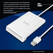 Contact + NFC 2-In-1 Smartcardlezer PC-Gekoppelde Smartcardlezer/-Schrijver met Dubbele Interface Contact StuksC Smartcardlezer