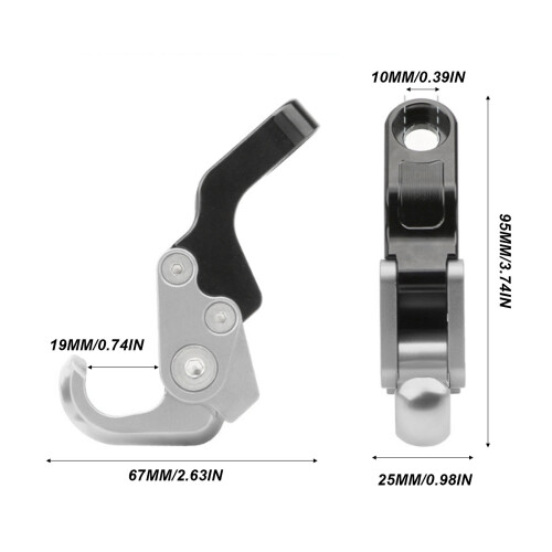 Gancio pieghevole in alluminio per bagagli XMAX/NMAX Ti 1