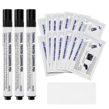 Kit de Limpieza para Impresora de Tarjetas, Limpiador de Lector de Tarjetas de CréDito, 3 BolíGrafos de Limpieza para Impresora y 20 Tarjetas de
