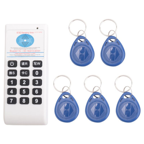 RFID NFC IC Card Reader & Writer+5XT5577 Keychain 125Khz-13.56MHZ Duplicator RFID  Card Reader IC ID Duplicator