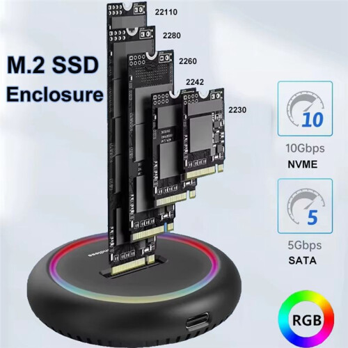 Blueendless SSD-Behuizing Dual Protocol M.2 SSD-Behuizing USB3.1 10Gbps/S NVME+NGFF SSD-Behuizing M.2 TYPE-C Dockingstation 1