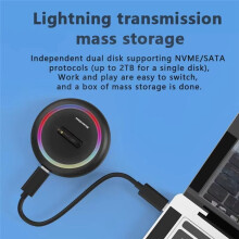 Blueendless SSD Enclosure Dual Protocol M.2 SSD Case USB3.1 10Gbps/S NVME+NGFF SSD Enclosure M.2 TYPE-C Docking Station