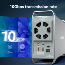 MAIWO 10Gbps Dual Bay 3.5In External Hard Drive Enclosure with 4  Intelligent Temperature-Controlled for 2.5/3.5 in HDD (EU)