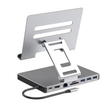 Docking Station Laptop Stand Aluminum Alloy Multi Port Hub PD USB3.0 Stand  TF Slot Gigabit Ethernet Docking Station,A