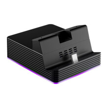 Stazione di Ricarica Portatile per  con Adattatore per Supporto di Ricarica USB-C PD, Porta USB 3.0, Luce RGB per   OLED