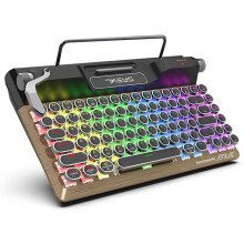Retro Typewriter Keyboard, Vintage 5.0 Multi Devices Connection Typewriter Mechanical Keyboard for PC/Laptop