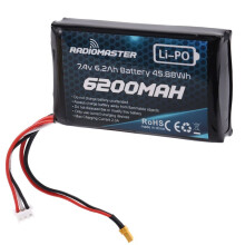 RadioMaster 7.4V 6200MAh Battery 45.88Wh Lithium Battery for BOXER CC2500 JP4in1 CC2500 Remote Control