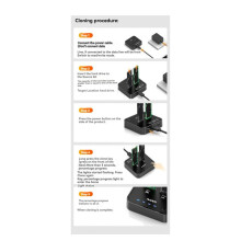 MAIWO Dual-Bay M.2 NVMe/AHCI SSD-Gehäuse, USB 3.0 Typ-C, 20Gbps Gen2X Festplatten-Dockingstation mit Klonfunktion, US-STECKER