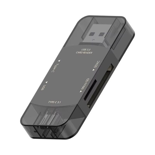 6in1 OTG  Card Reader Type-C 3.1 to USB Adapter USB 3.0 TF Card USB Flash Drive Card Reader for Phone Computer A