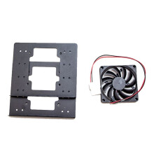 4x3,5 HDD-Halterung für PC-Gehäuse, Mechanischer Festplattenhalter mit Lüfterkühlung, Stapelbare Erweiterung, Passend für 4 HDDs A