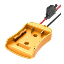 Output Li-Ion Battery Power Mount Connector Adapter Dock Holder with Wire for Power Tools DIY with Fuse