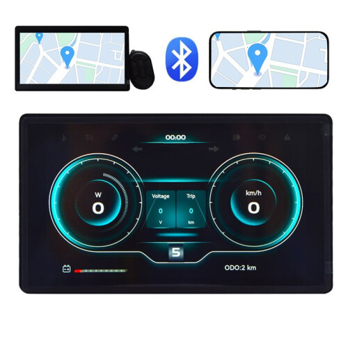 H8 Electric Bicycle Lcd Display+Controller Screen Projection Navigation Digital Stopwatch Speedometer for Ebike Meter B 2