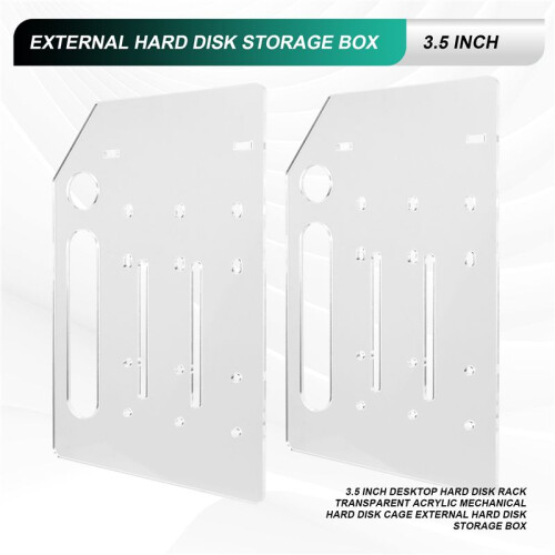 3.5 Inch Desktop Hard Disk Rack Transparent Acrylic Mechanical Hard Disk Cage External Hard Disk Storage Box 3 Layer 1