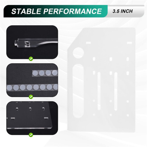 3.5 Inch Desktop Hard Disk Rack Transparent Acrylic Mechanical Hard Disk Cage External Hard Disk Storage Box 3 Layer