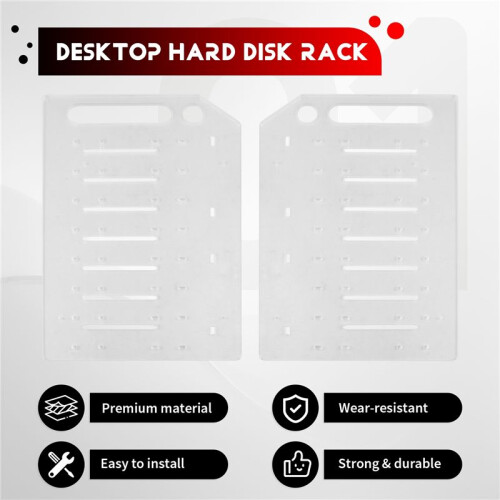 3.5 Inch Desktop Hard Disk Rack Transparent Acrylic Mechanical Hard Disk Cage External Hard Disk Storage Box 8 Layer 1