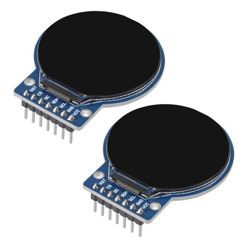 1.28INCH Circular TFT Screen for  RGB IPS HD 240 X 240 Resolution SPI Interface LCD Display Module 2pack