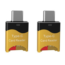 2 Stuks Type C Naar Micro- TF-Kaartlezeradapter OTG -Geheugenkaartlezer USB3.0-Flashdriveadapter voor Smartphone