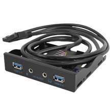 3,5 Zoll 20Pin auf 2 USB 3.0 Port HUB + HD Audio PC Floppy Erweiterung Frontpanel