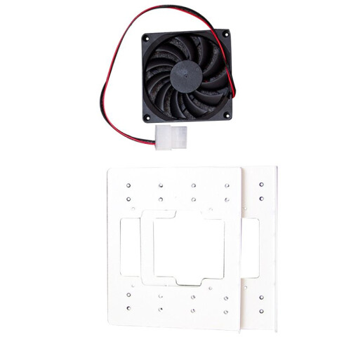 4x3.5 HDD Bracket for PC Case Mechanical Hard Disk Holder with Fan Cooling Stackable Expansion Fits 4 HDDs B 1