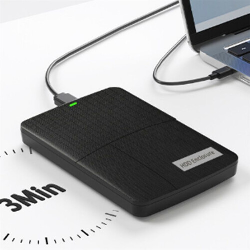 Gabinete USB 3.0 para HDD, Gabinete para Disco Rígido Externo  de 2,5 Polegadas, SSD de 2,5 Polegadas, Transmissão de Alta Velocidade de 5 Gbps 2