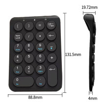 Wireless Number Pad 22 Keys Wireless Financial Accounting Numeric Keypad External Numpad Keyboard for Laptop
