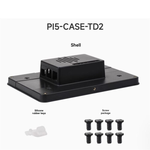 For Raspberry Pi 5 7-Inch Touch Display 2 Shell Protective Cover for Raspberry Pi 5 and Multiple 7inch Screens 1