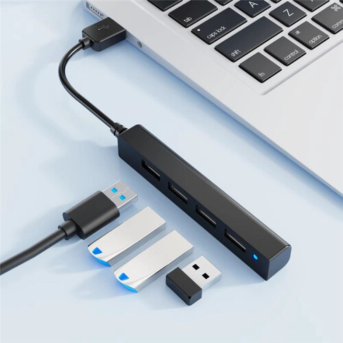 4  USB 2.0 Splitter Extension Cable USB Hub USB 2.0 Docking Station Adapter for Mouse Keyboard PC Laptop White 1