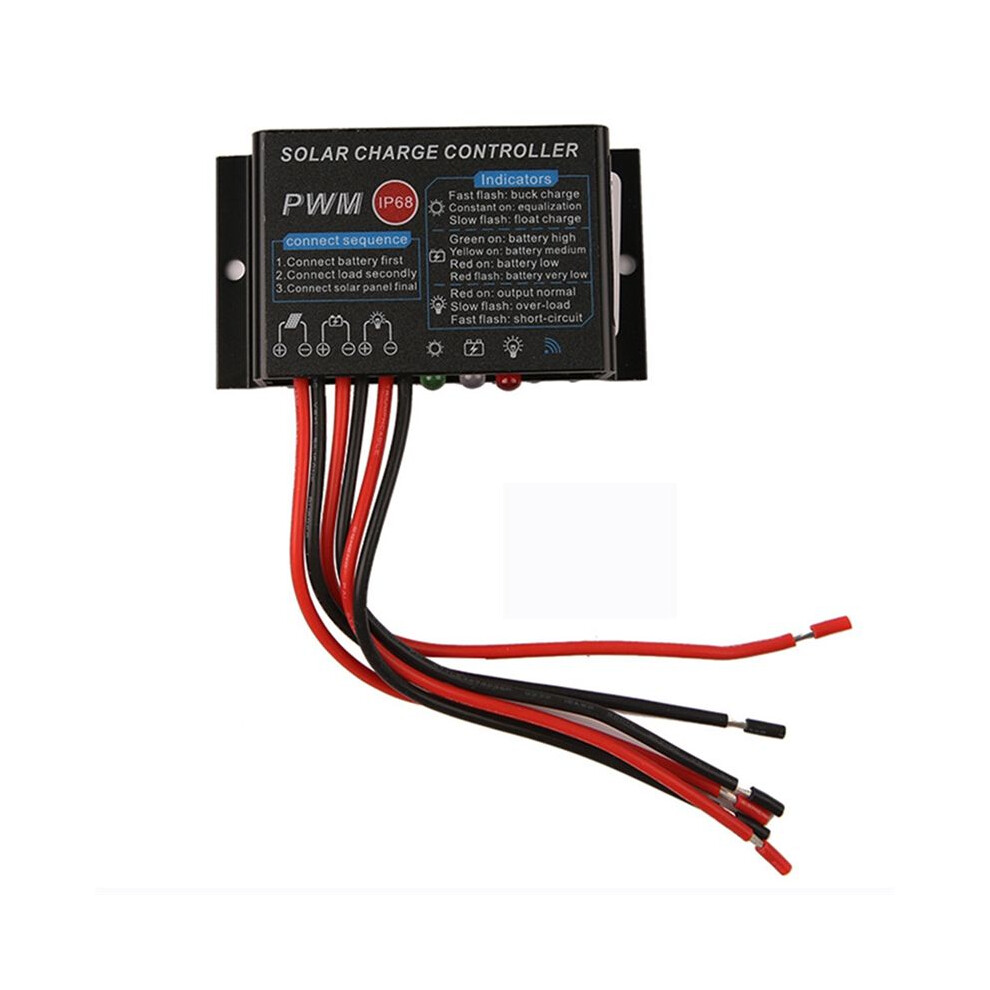 10A 12V Ip67 Waterproof Solar Charge Controller Pwm Solar Control Regulator 6031369115160