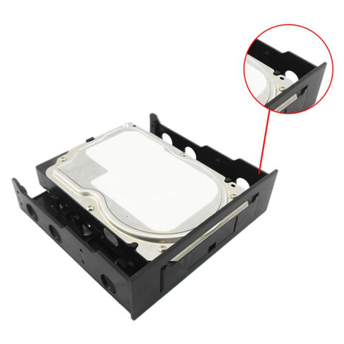 Adaptador de Suporte de Compartimento Frontal de Compartimento de Disco RíGido de 3,5 um 5,25, Montagem de Dispositivos de 3,5 Polegadas em 2