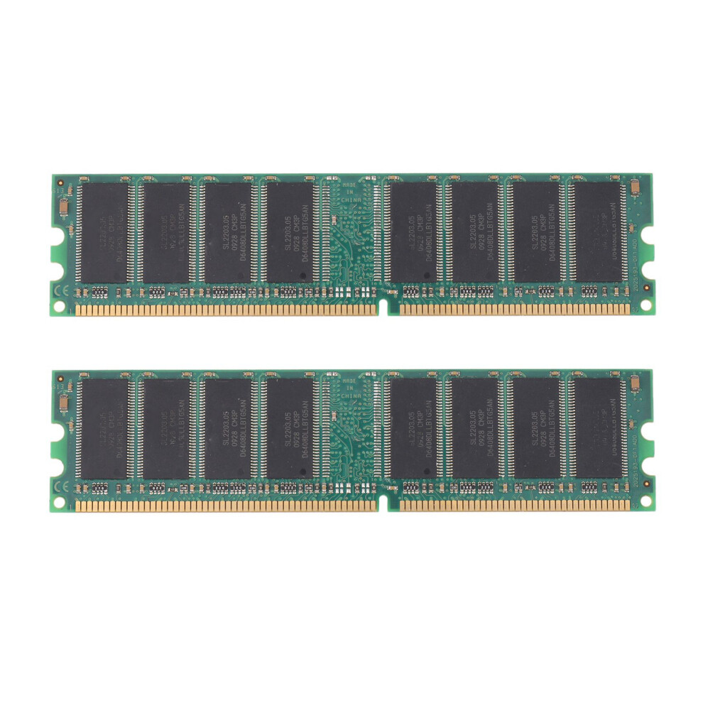 Xiede 2X Desktop Pc Memory Ram Module Ddr 400 1Gb Pc-3200 Ddr1 184Pin Dimm 400Mhz X001 Green 4711675830453