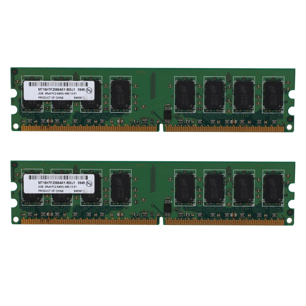 2X 2Gb Desktop Ddr2 Ram Memory 800Mhz 2Rx8 Dimm Pc2-6400U High Performance For Motherboard 6032331193506