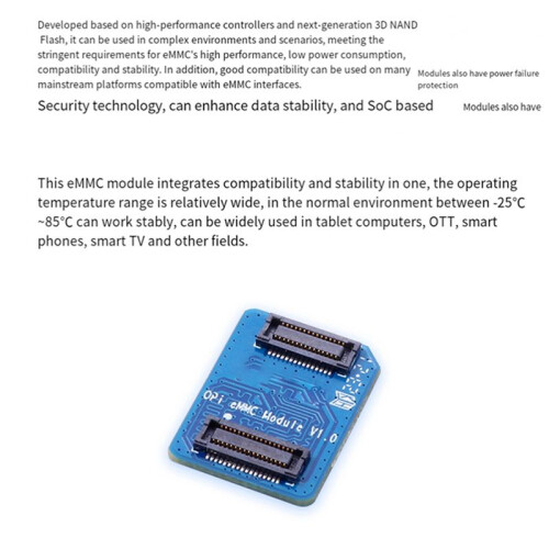 EMMC Module for Orange PI 5 32GB High Performance Board with Fast Read and Write Speeds Development 2