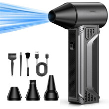Druckluft-Staubwedel 180.000 U/Min, mit 3 Einstellbaren Gängen, Wiederaufladbarer 10.000-MAh-Akku für Tastatur/PC/Auto/Outdoor