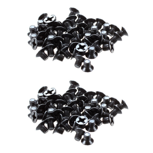 100 Pcs M3X4mm Screws Replacement Black for Laptop Hard Drive