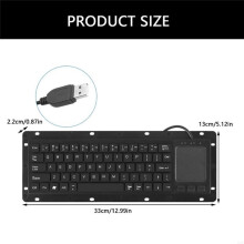 Industrial USB Trackball Board Keyboards with Touchpad and High Durability Trackpad for Medicals and Security Systems