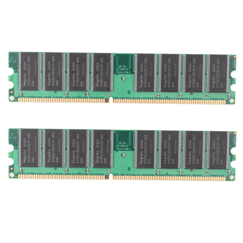 2X DDR 1GB PC Memory Ram DDR1 Desktop PC3200 400MHz 184 Pin Non-ECC Computer Memoria Module