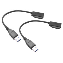 2X USB 3.0 to 7+6 13Pin Slimline Laptop CD/DVD ROM Optical Drive Adapter Cable