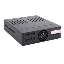 Oimaster 2X He-2006 4 Slots Internal Rack 2.5 Inch Hard Drive Case Internal Mobile Rack with LED Indicator Built-in Fan
