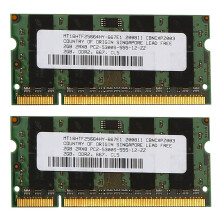 2X 2 Gb de Mémoire Ram Ddr2 667Mhz Pc2 5300 pour Ordinateur Ram Memoria 1.8V 200Pin Sodimm Convient pour