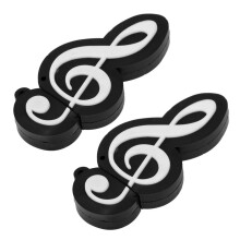 2X USB 2.0 Stick Cute Cartoon Memory Stick Music Notes Symbol USB 2.0 Memory External USB Flash Drive Memory Stick 4GB
