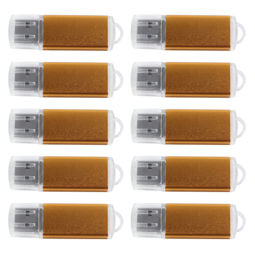 10X USB Memory Stick Flash Pen Drive U Disk for PS3 PS4 PC TV Color:Golden Capacity:64MB
