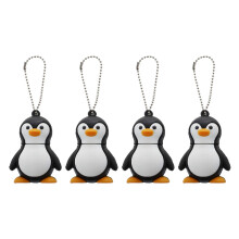 4X 32GB Novelty Cute Baby Penguin USB 2.0 Flash Drive Data Memory Stick Device - Black and White